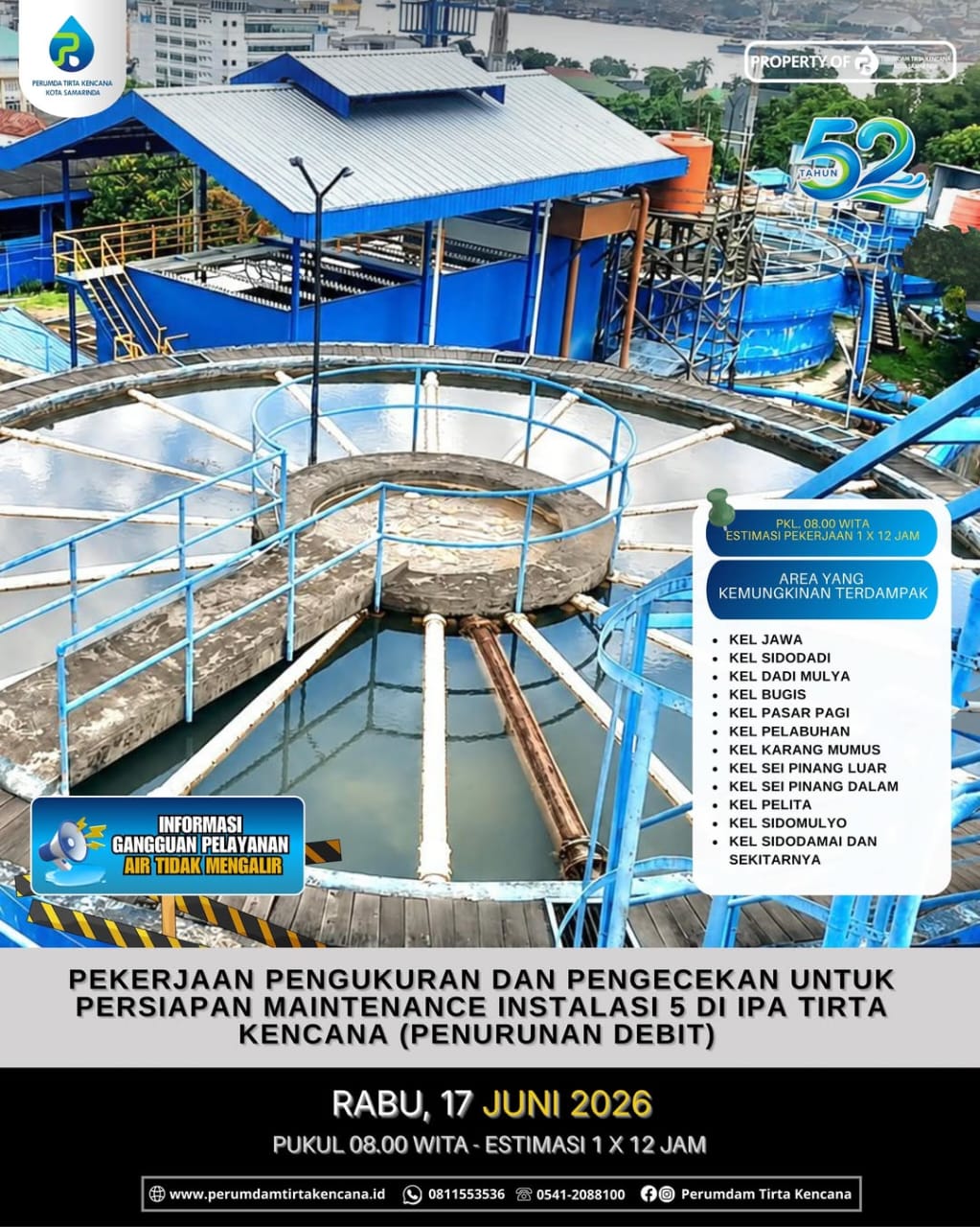 Optimalisasi Infrastruktur, Picu Gangguan Pasokan Air di Wilayah Belasan